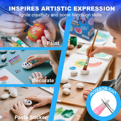 Kids King googly eyes and gems spark playful textures and character.