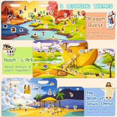 KIDS KING sticker book with handle for easy travel and on the go use