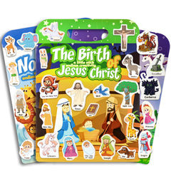 KIDS KING reusable sticker book shows waterproof, mess-free play with 97 pieces