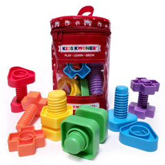 Kids Korner Jumbo Nuts and Bolts assembly play boosts fine motor skills