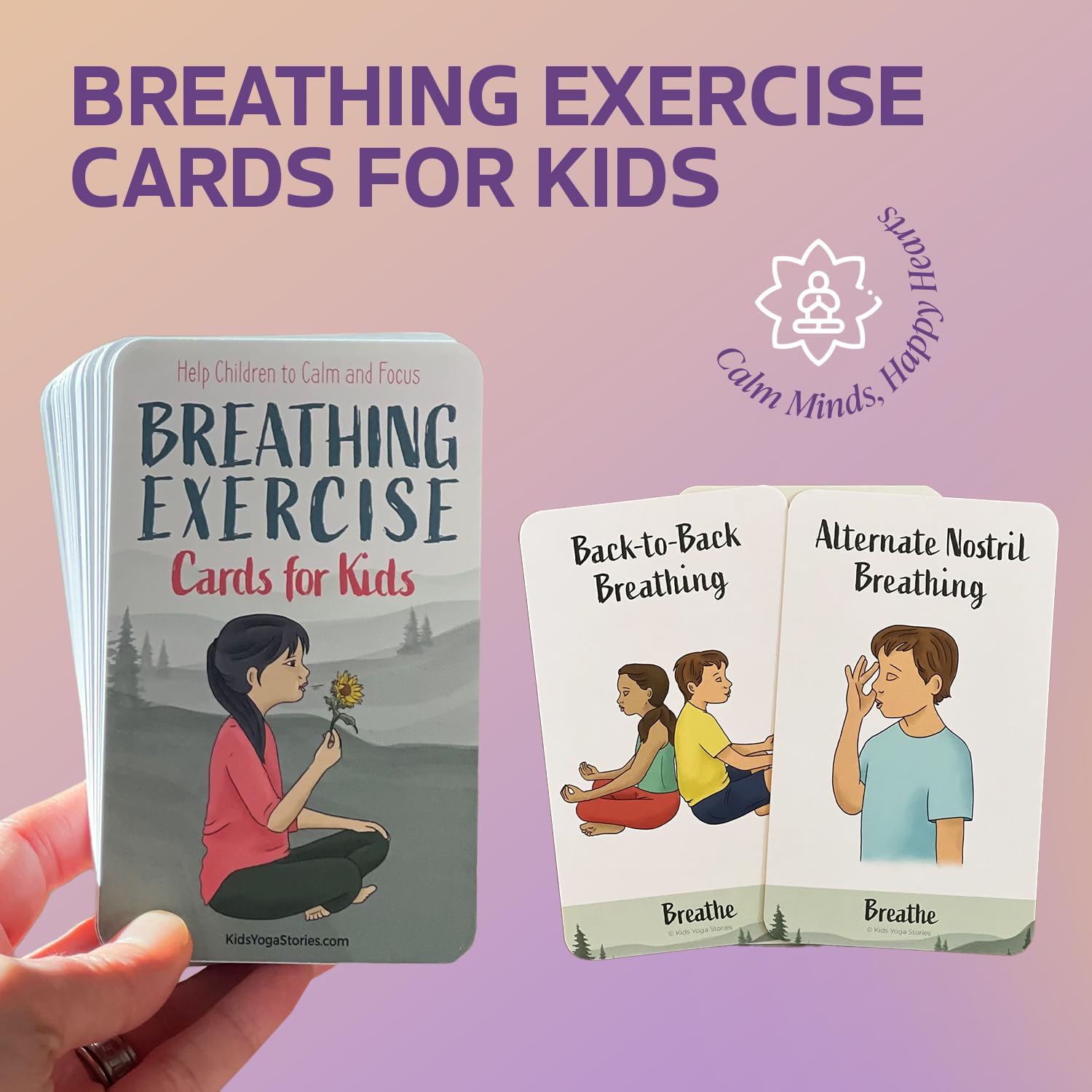 Kids Yoga Stories classroom brain-break deck: clear prompts for focused transitions.