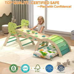 KidsBuddy Pikler Triangle slide delivers smooth, safe vertical fun for toddlers