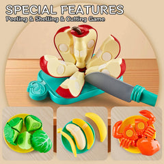 Kidsciety pretend food fruits and vegetables for creative cooking and color learning.