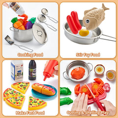 Kidsciety cuttable toy food for slicing and peeling practice