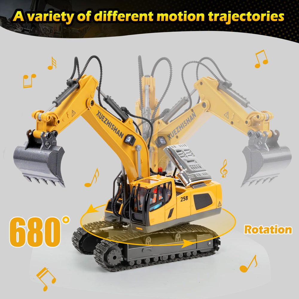 KidsFaves excavator toy with lights and sounds for immersive pretend play