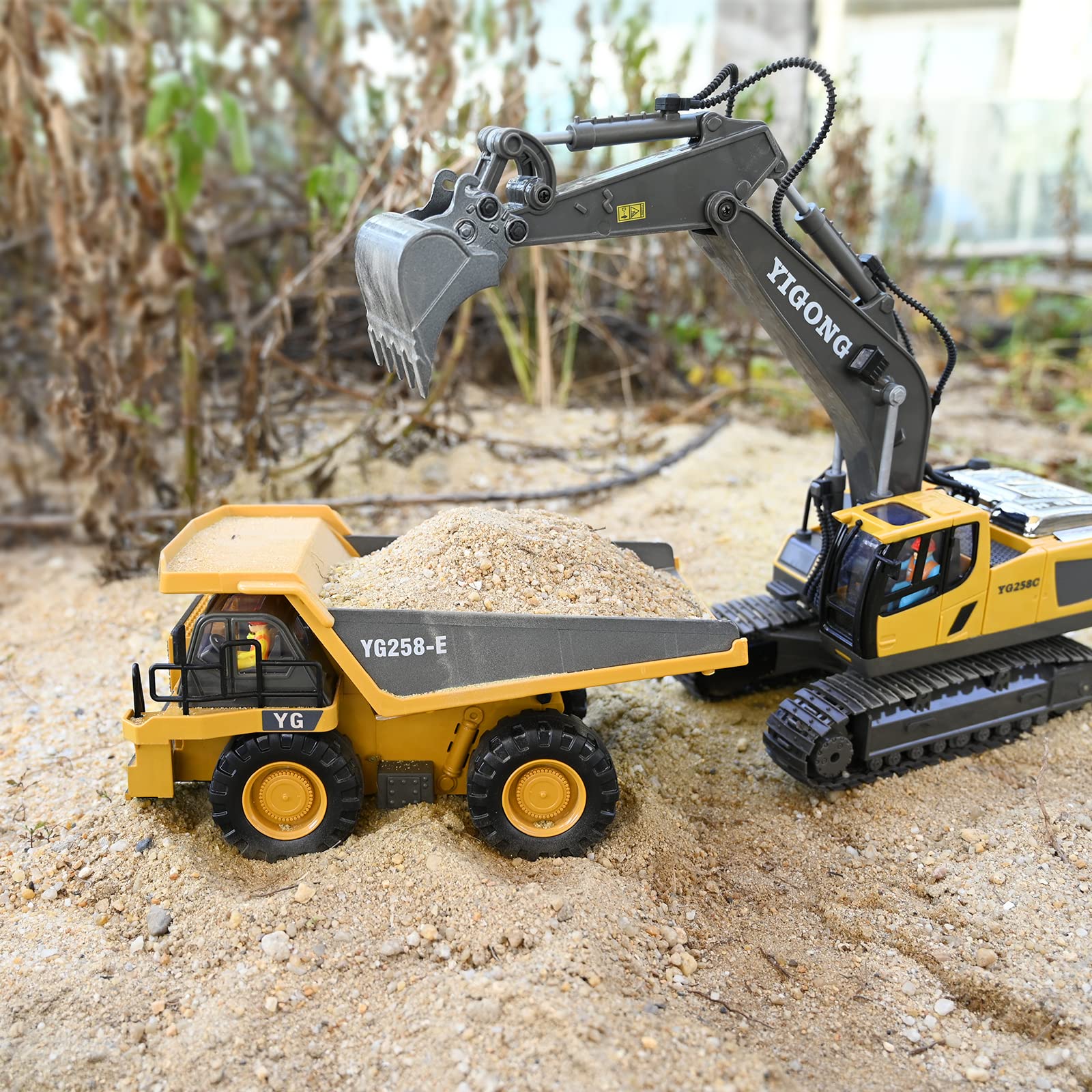 KidsFaves RC truck with two batteries powers longer play sessions.