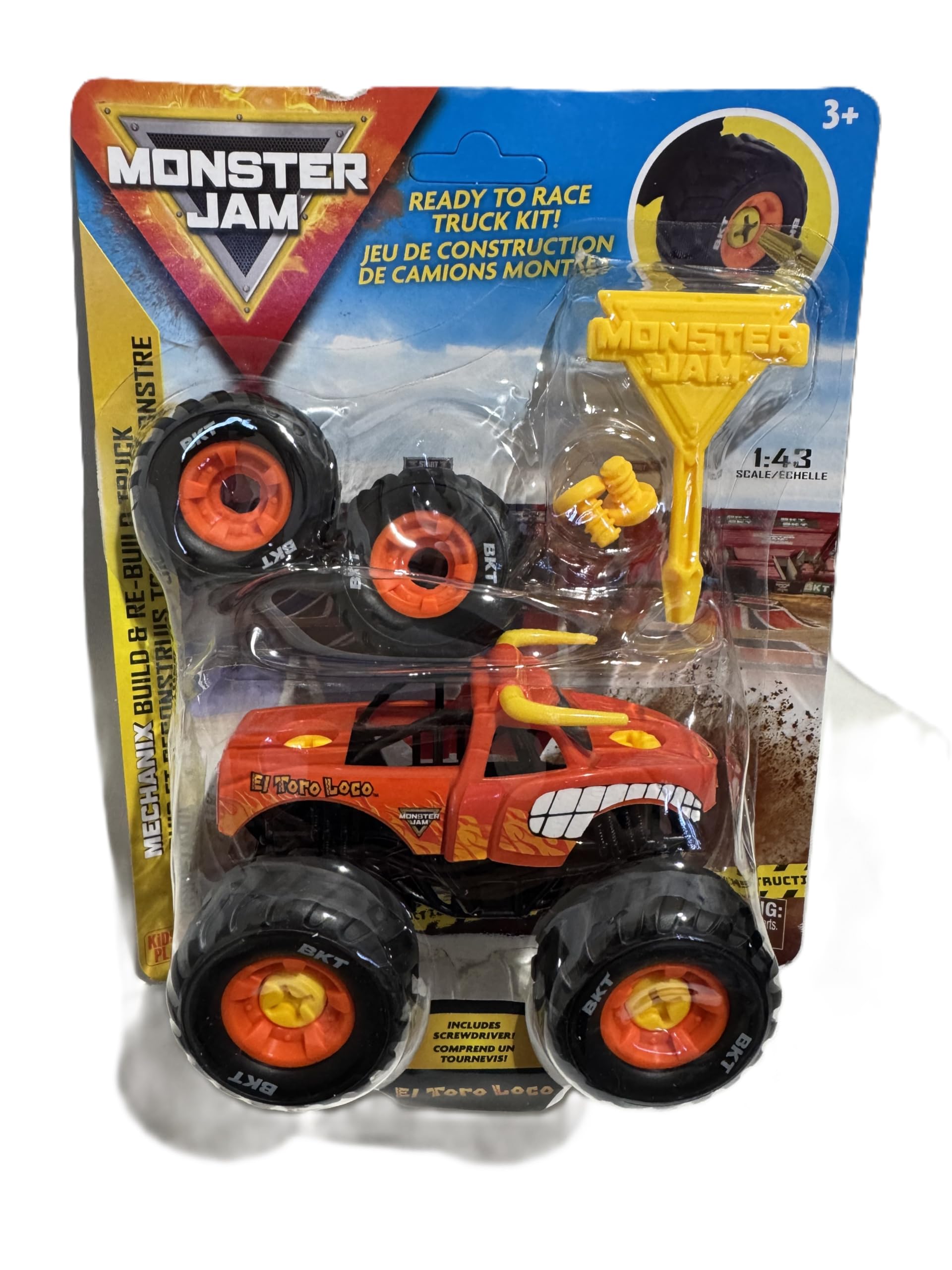KiDS'N PLAY Monster Jam EL Toro Loco Mechanix kit ready-to-race for imaginative play