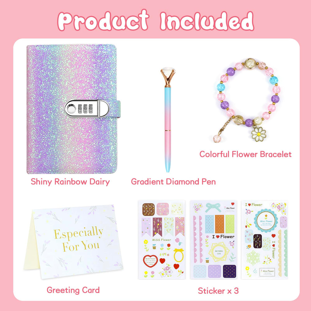 Kidsord diamond pen sparkles as you write for a special journaling touch.