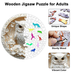 KIDSU adult puzzle showcasing owl art—ideal for home display