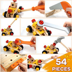 KIDWILL 54-piece accessory set enables varied pretend building.