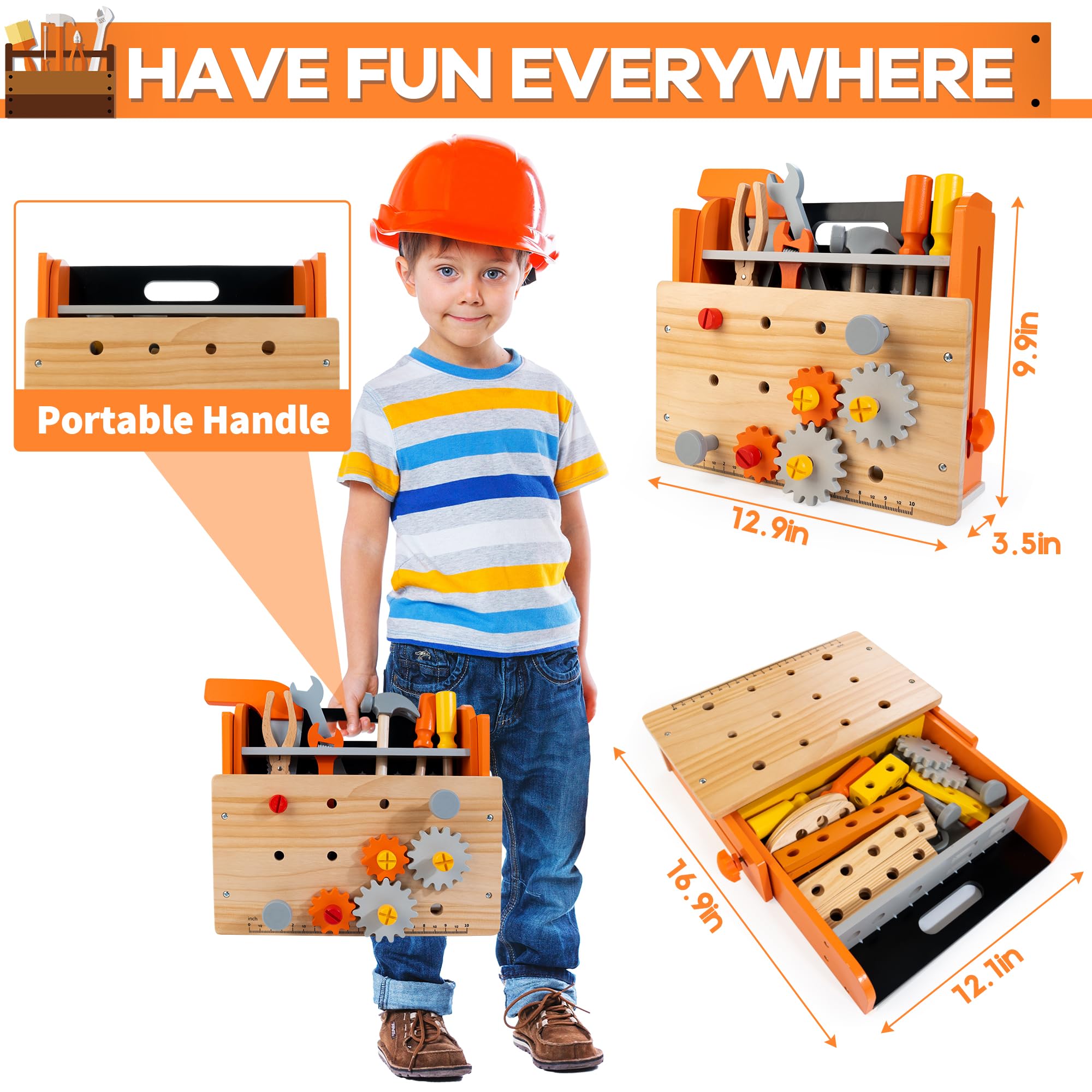 KIDWILL portable tool kit ready for travel and learning.