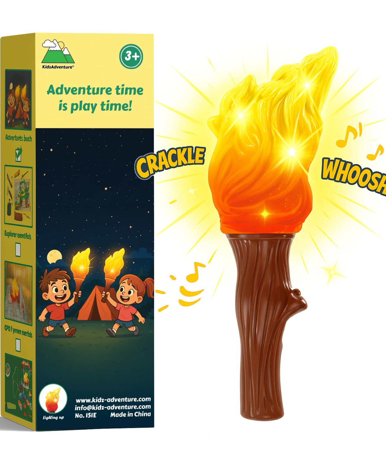 KidzAdventure Adventurers Torch Lantern glowing softly for camping nights