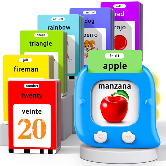 Kidzdo 520 bilingual flash cards with animals, great for vocabulary and sound association.