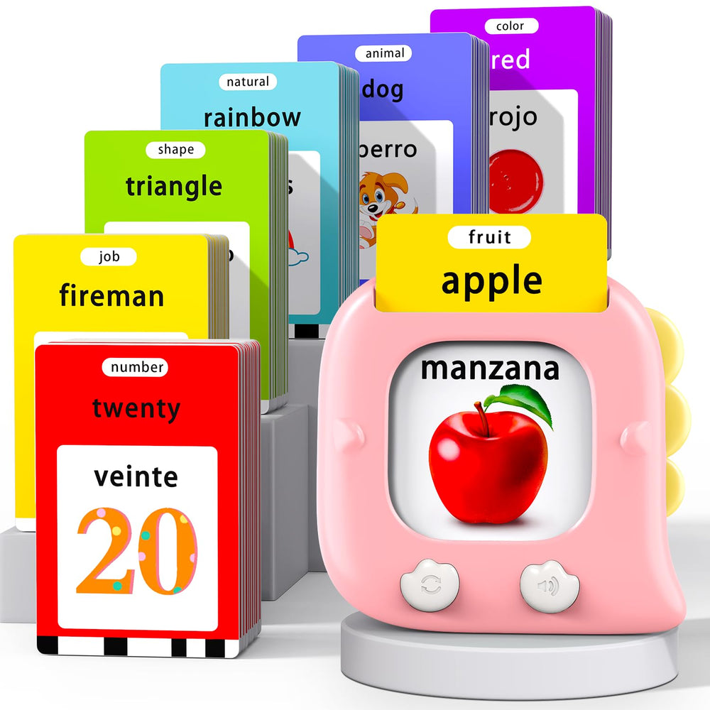 Kidz do 520 bilingual flash cards front view for kid-friendly learning