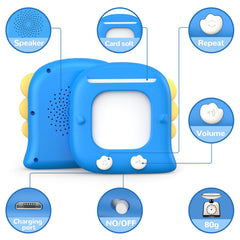 A child using the Kidzdo device for hands-on bilingual learning anywhere.