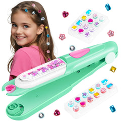 Kidzkube hair gem stamper tool with green gems for playful styling.