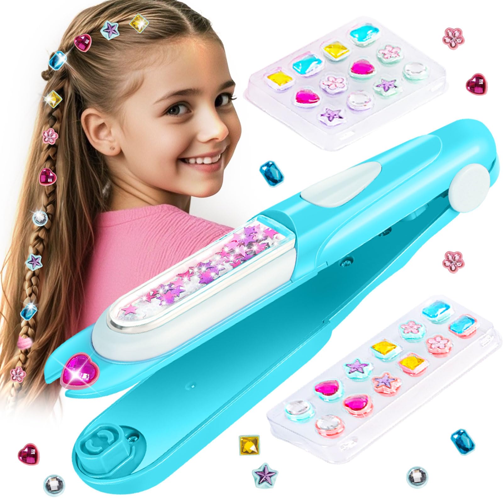 Kidzkube Hair Gem Stamper Tool for precise, salon-style sparkle on hair