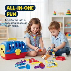 Kidzlane Deluxe Vet Kit clipboard and ID card for patient notes