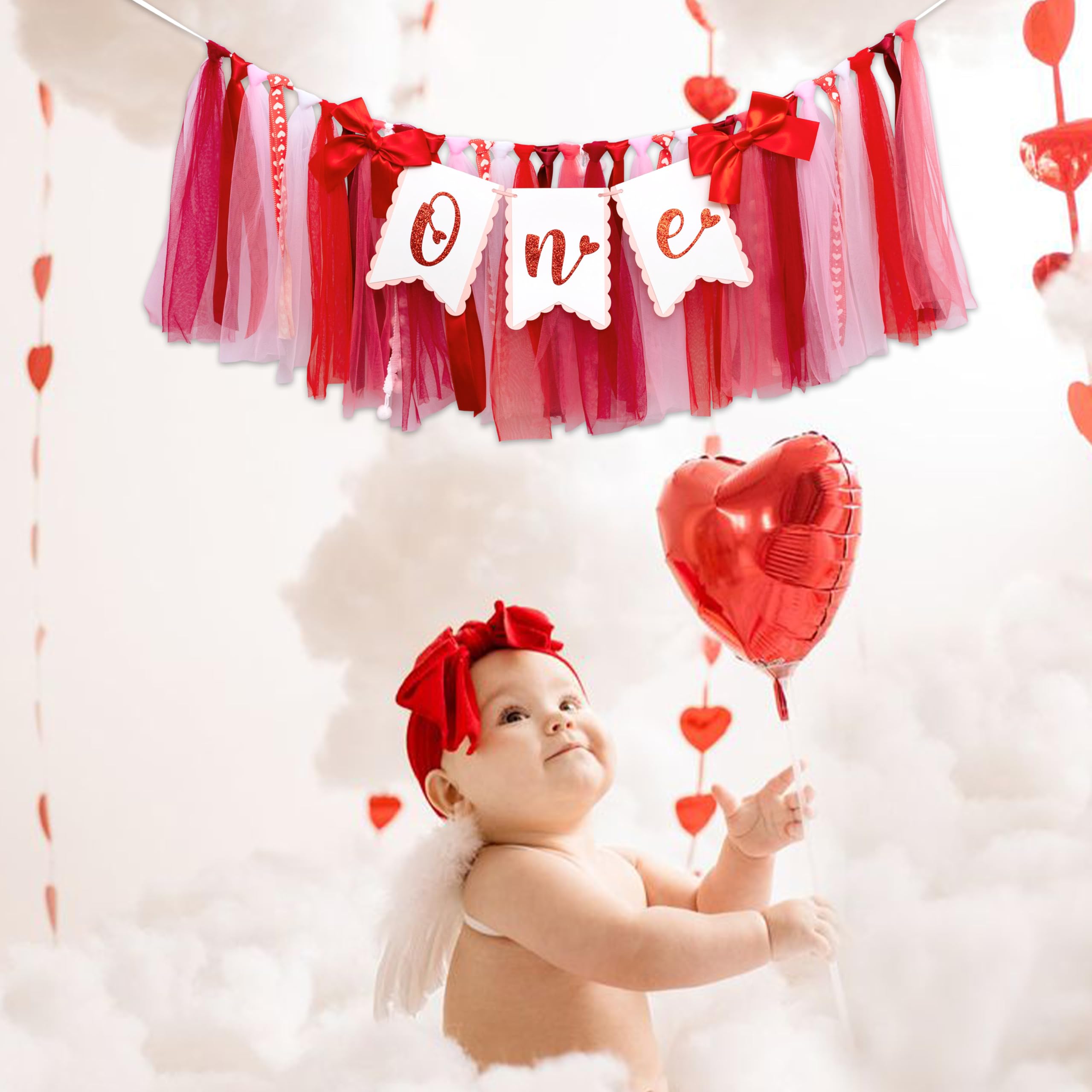 KIETKIE sweetheart-one banner close-up of heart shapes for festive decor.