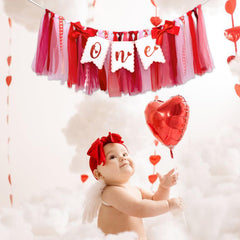 KIETKIE sweetheart-one banner close-up of heart shapes for festive decor.