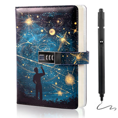 Kifredwo diary with lock cover enables secure journaling on the go.
