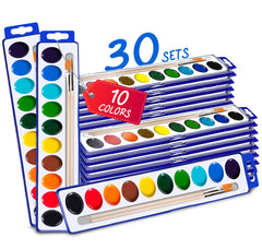 Kiggos 10-color watercolor paints for kids, vibrant hues support classroom art projects