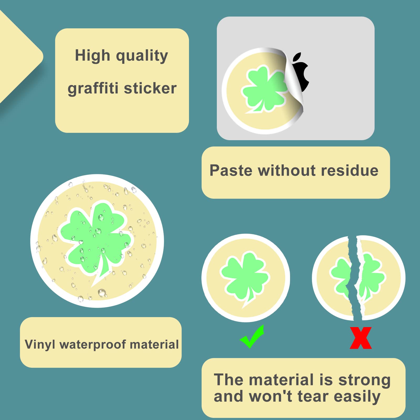 Kigibo Earth Day stickers on a guitar; bright designs
