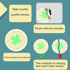 Kigibo Earth Day stickers on a guitar; bright designs