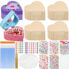 Kigley Paint Your Own Heart Box Set with complete contents for imaginative crafts.