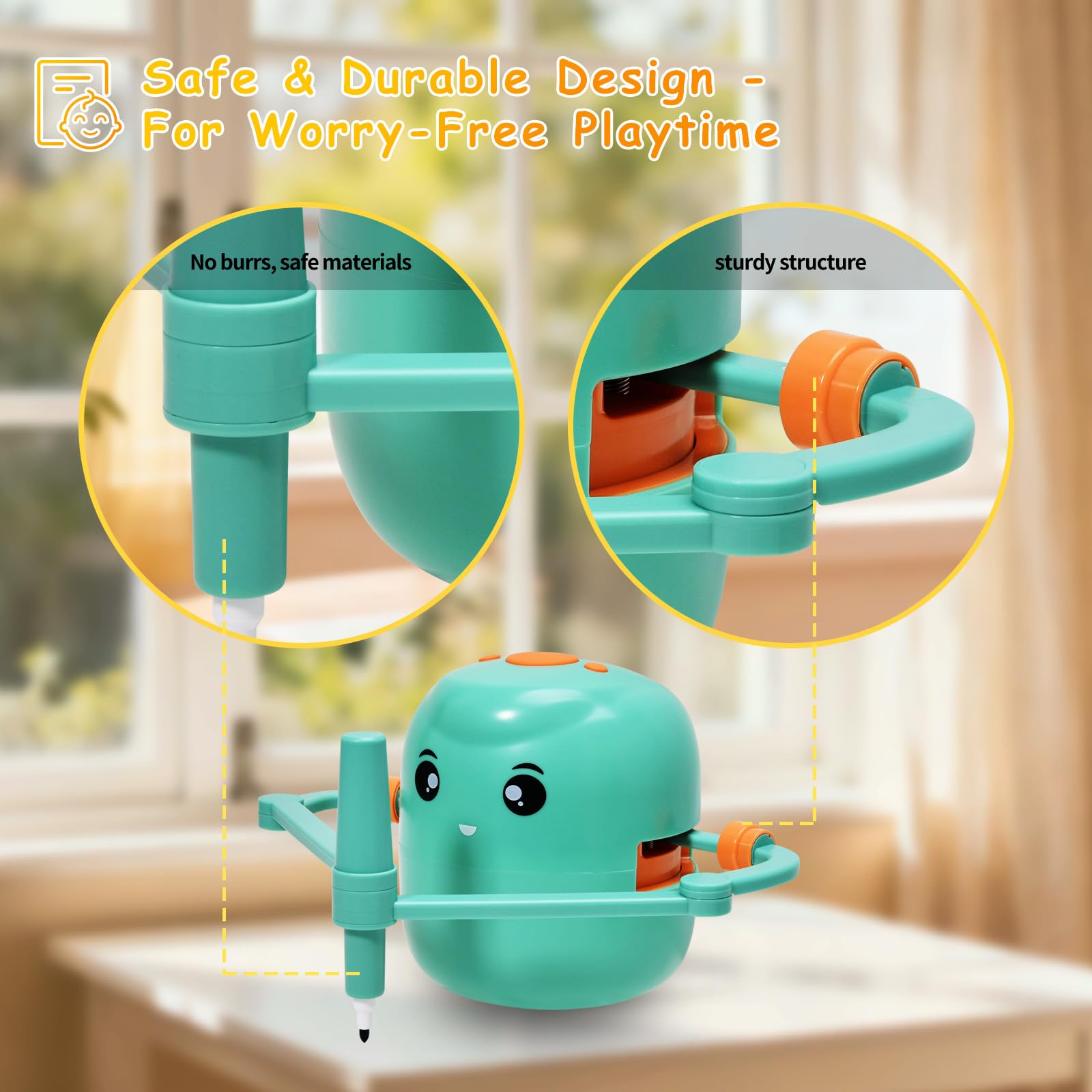 Kignao green educational toy offers music-infused art sessions for engagement.