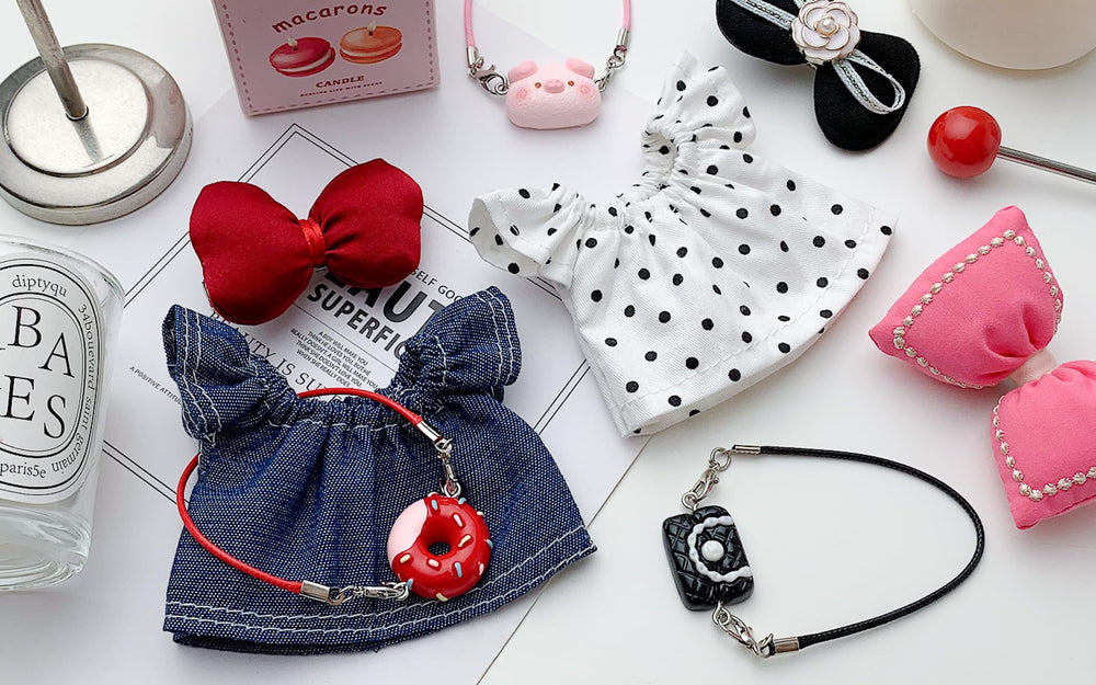 Kigrfv 17 cm doll dress set elastic band enables easy dressing