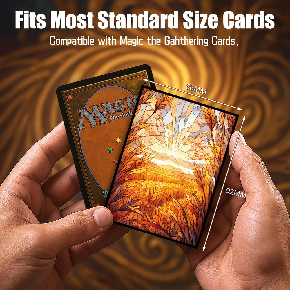 Kiiransr Plains standard-size MTG sleeves fit standard cards securely for many games.