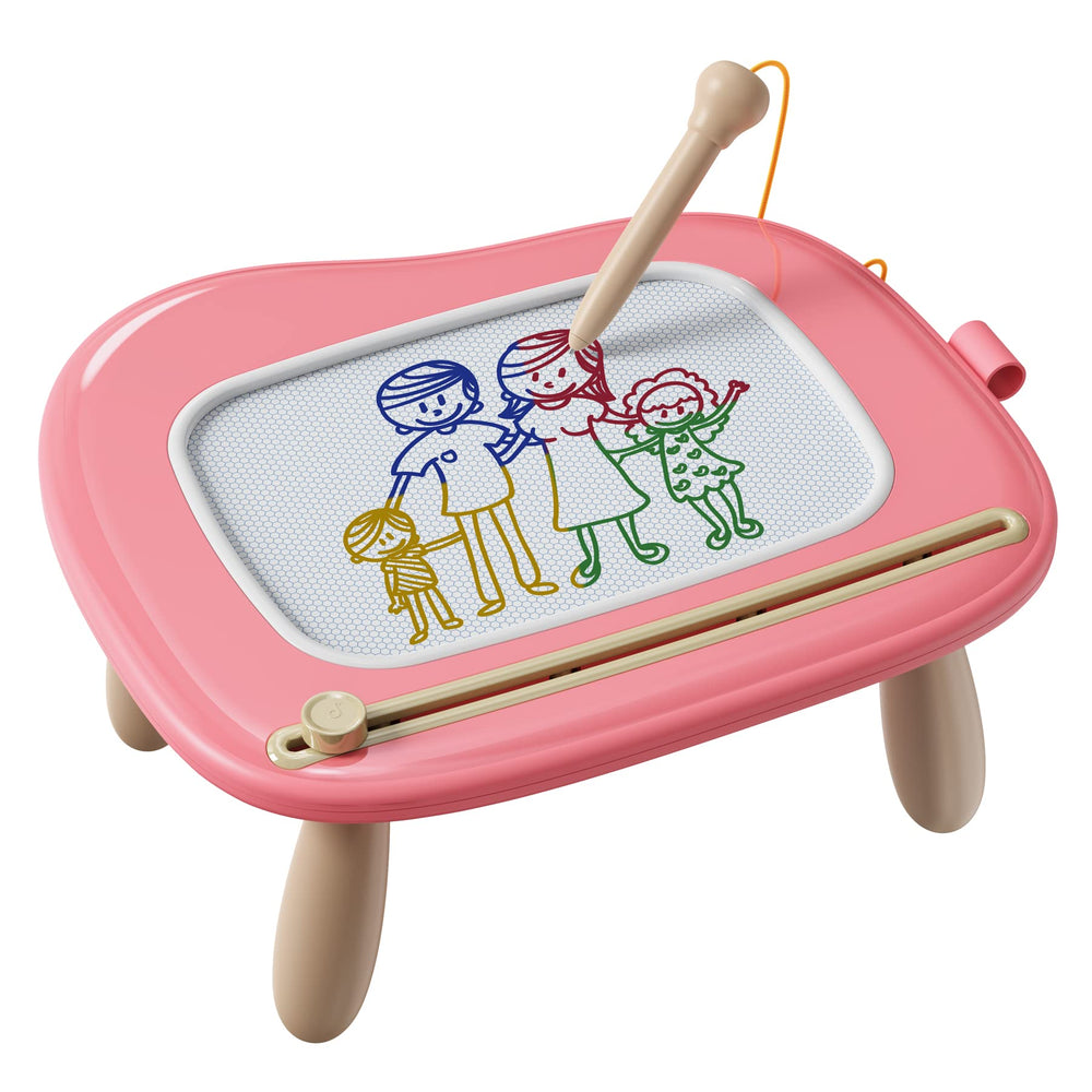 Kikapabi pink magnetic drawing board with large drawing area for creative doodling