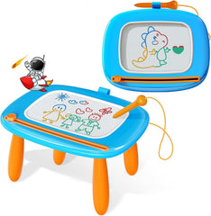 Kikidex magnetic drawing board front view shows a compact, mess-free learning toy.