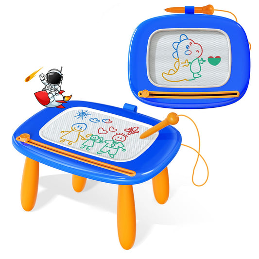 Kikidex magnetic drawing board for toddlers with a compact design for mess-free play.