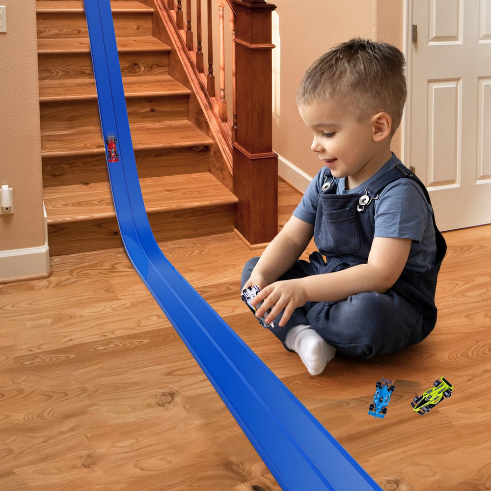 Kikikid includes four 1:64 cars for instant racing fun.