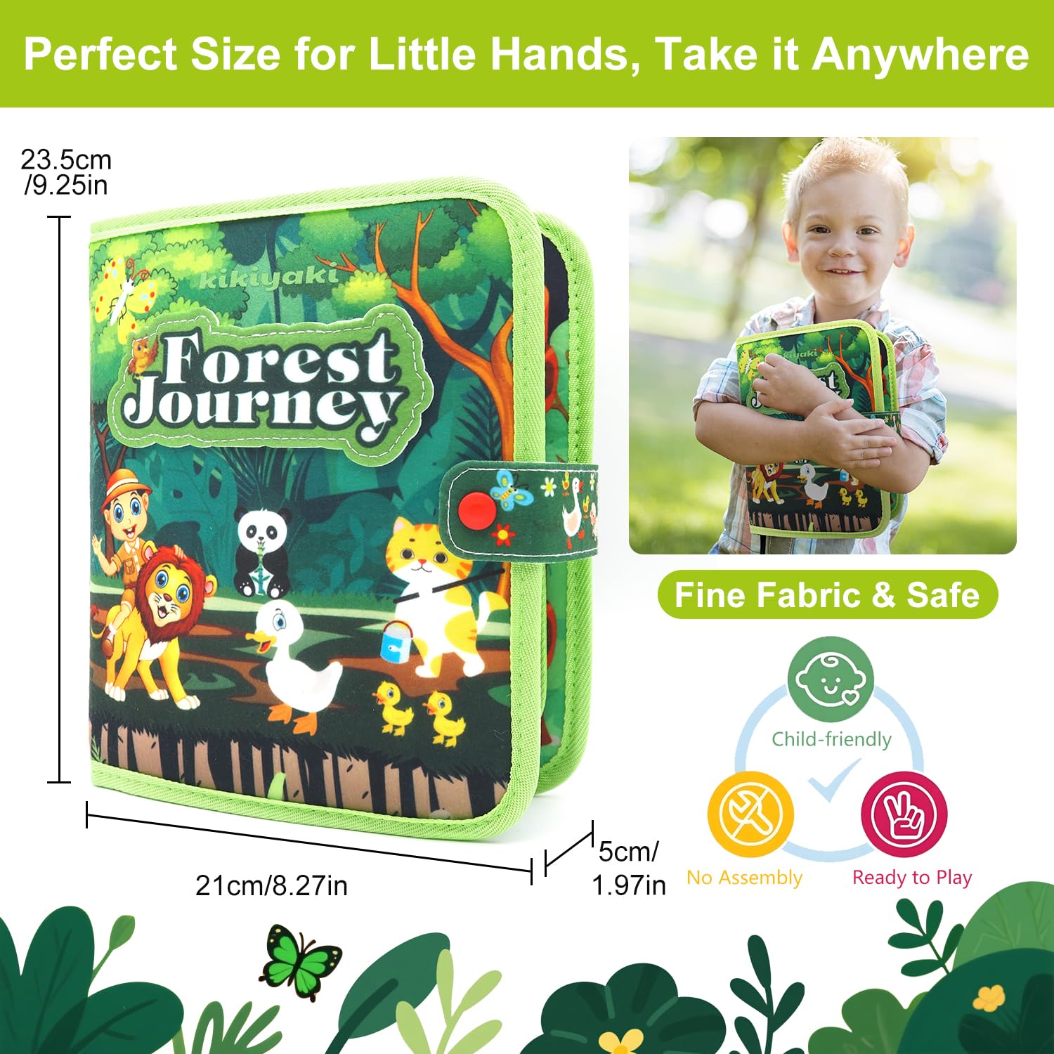 Kikiyaki Busy Book butterfly catch supports motor control during exploration