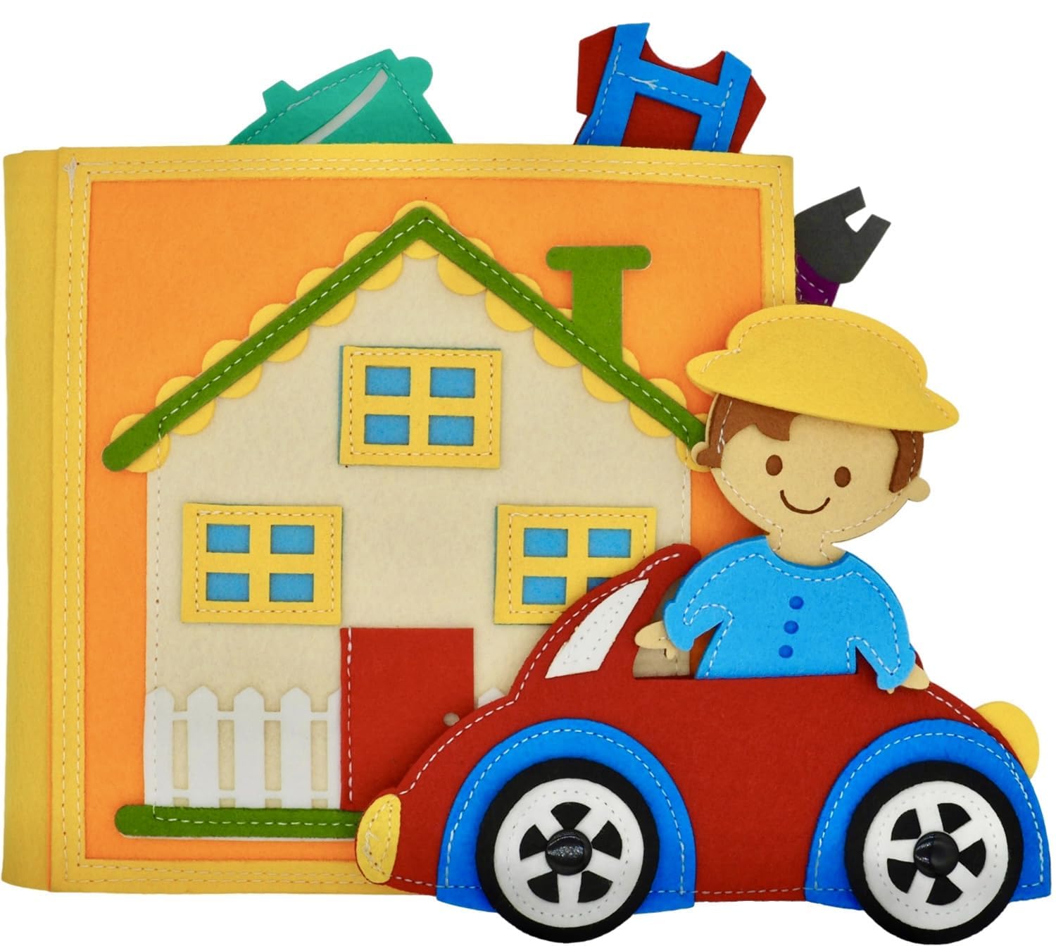Kikiyaki Busy Book cover shows a safe, travel-friendly toddler activity for quiet moments