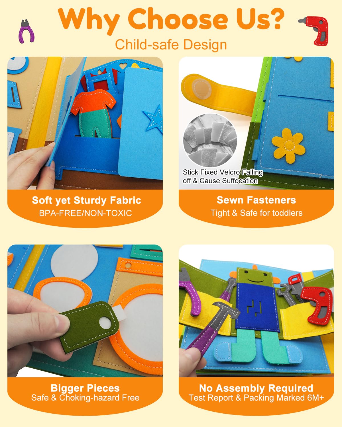 Kikiyaki Busy Book page color and shape activities support early cognitive development