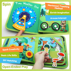 Kikiyaki Busy Book travel-compact design suited for car or plane trips