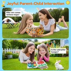 Kikiyaki Busy Book travel-ready design fits planes and cars.