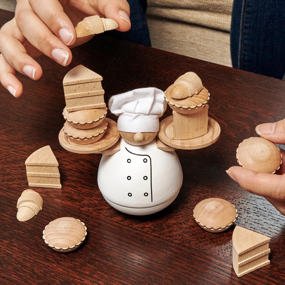 Kikkerland Balance The Baker pastry-pie-stack showcased as a whimsical office centerpiece with focus