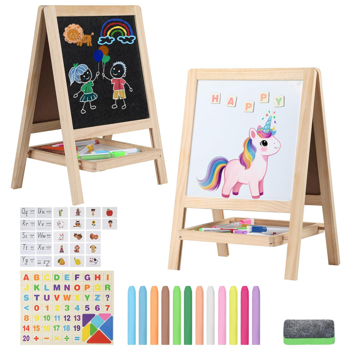 Kileubuto chalkboard tabletop easel for imaginative drawing and early literacy.