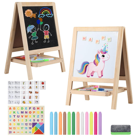 Kileubuto chalkboard tabletop easel for imaginative drawing and early literacy.