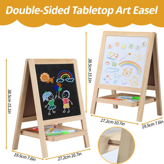 Kileubuto dry-erase board easel enables quick sketches and reuse.
