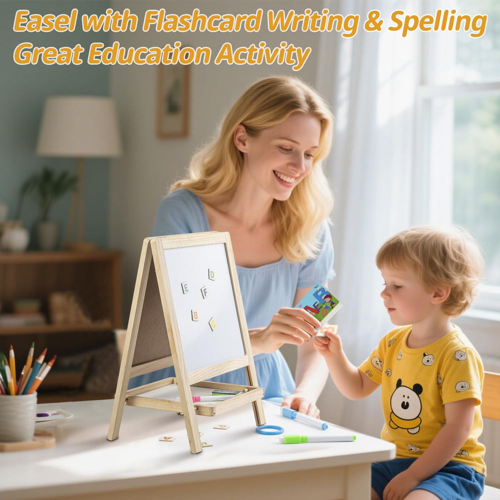 Kileubuto sturdy 4-in-1 design delivers durable art time for toddlers.