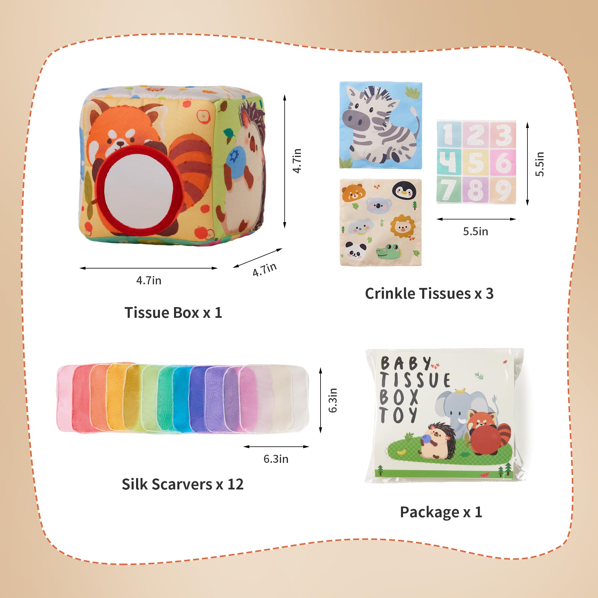 KILGICO Tissue Box Toy seasonal design featuring autumn panda