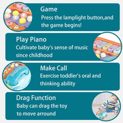 Kimery blue cartoon phone promotes sensory play and color discovery.