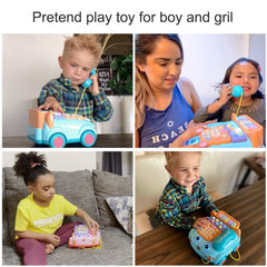 Kimery toy phone's safe, durable materials meet safety standards for toddlers.
