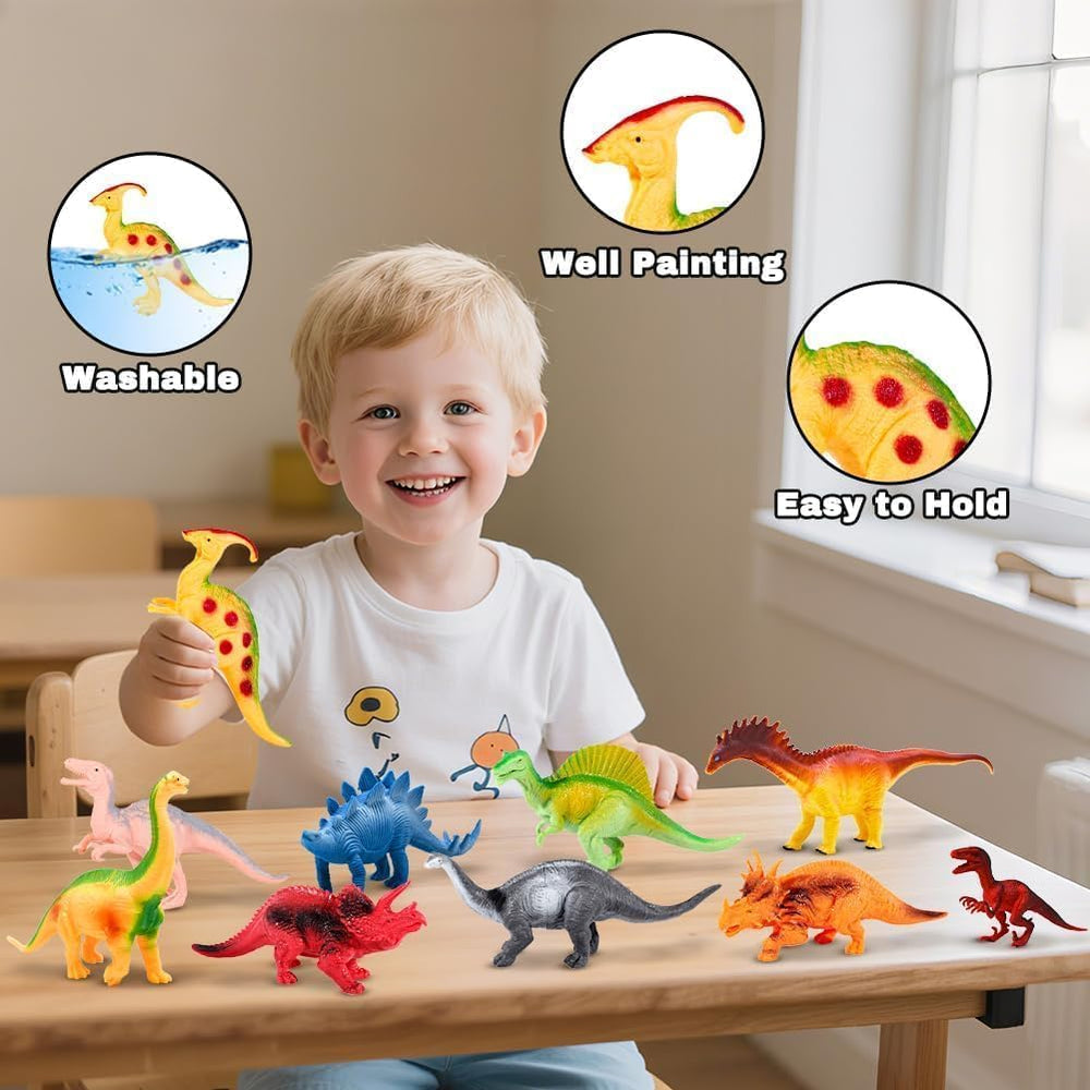 Kimicare dinosaur figures hand-size figures fit small hands for easy play